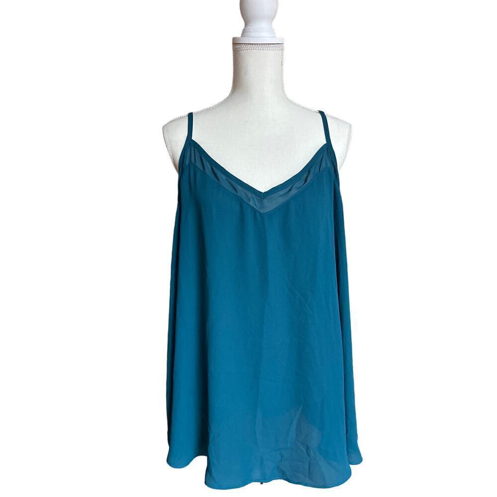 Torrid Green Jewel‎ Toned Flowy Fairy Witchy Holiday Camisole Top Women’s Size 3